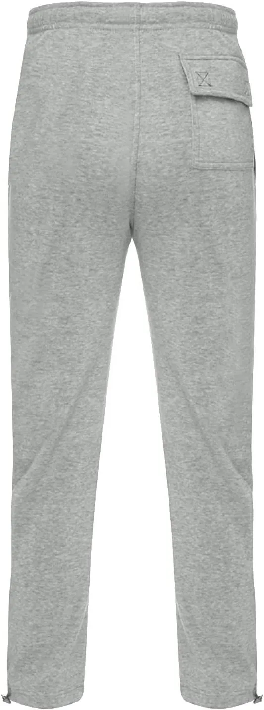 2024 Men's Fleece Cargo Sweatpants Drawstring Loose Fit Jogger Pants for Men with Pockets Stylish Hiking Work Trousers