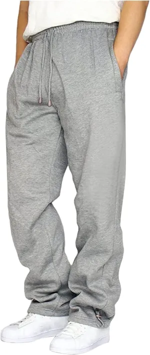 2024 Men's Fleece Cargo Sweatpants Drawstring Loose Fit Jogger Pants for Men with Pockets Stylish Hiking Work Trousers