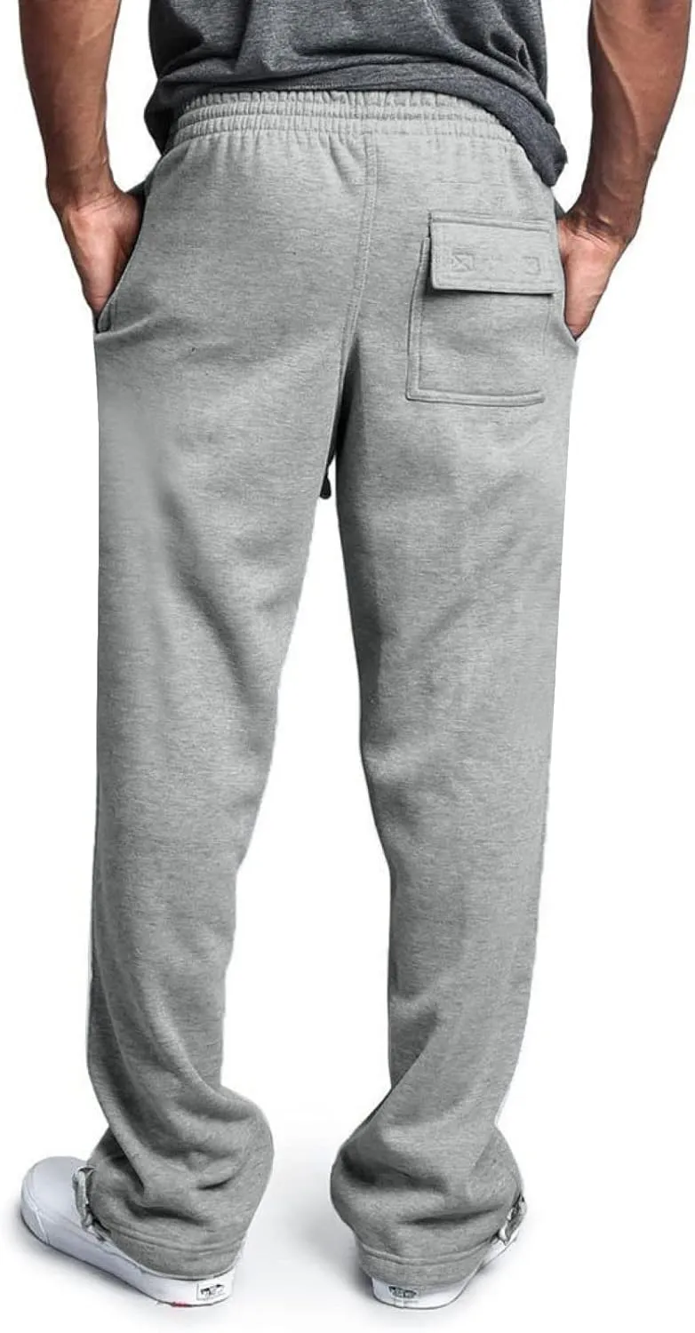 2024 Men's Fleece Cargo Sweatpants Drawstring Loose Fit Jogger Pants for Men with Pockets Stylish Hiking Work Trousers