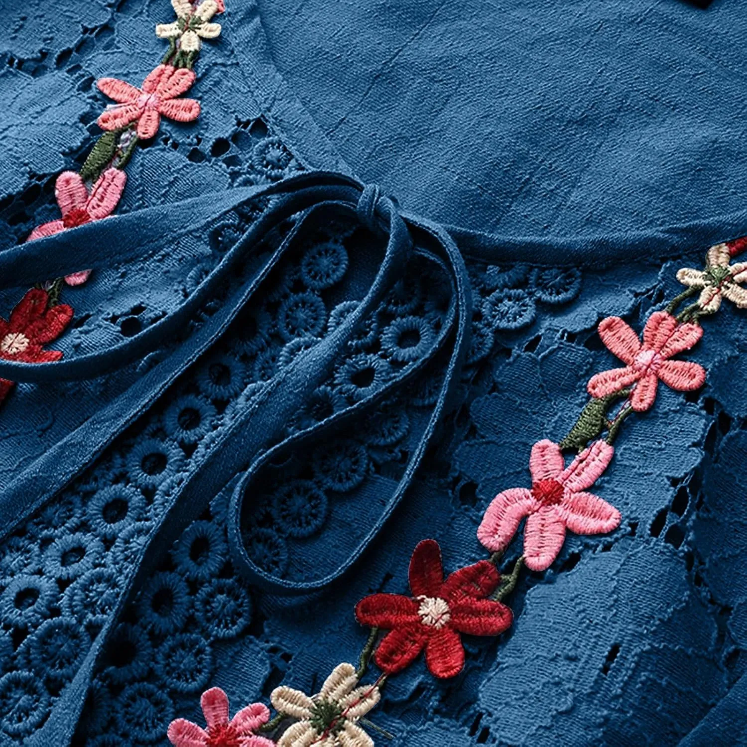 3/4 Sleeve Summer Tops for Women Cotton Linen Embroidered Tops Blouse Shirts Boho Peasant Trendy Flowy Sexy Tees Top