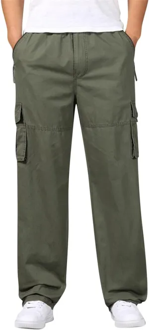 Adorlina Cargo Pants for Men Flexrover, Cargo Pants,Ultra Comfort Multi-Pocket Pant, Durable Trousers for Work