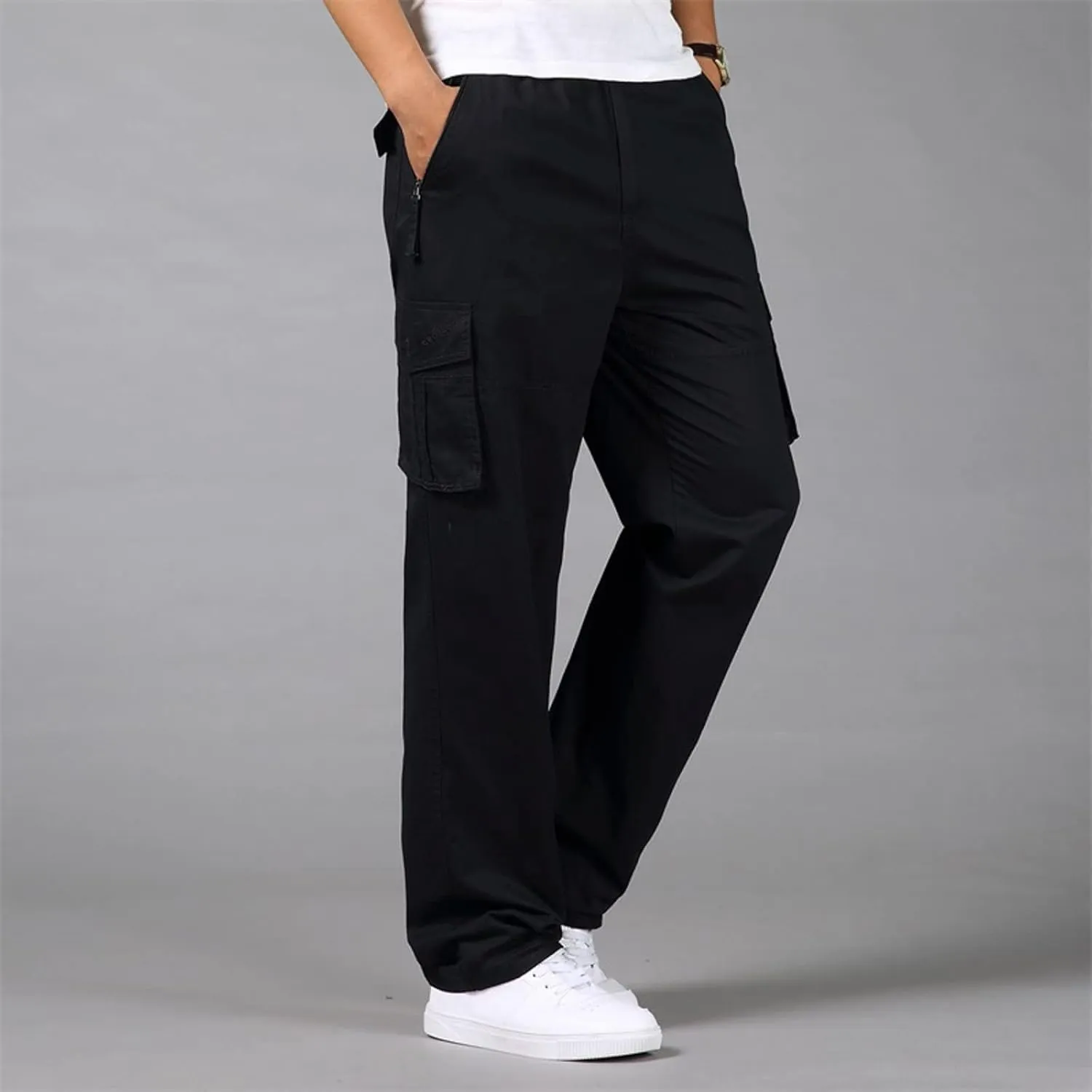 Adorlina Cargo Pants for Men Flexrover, Cargo Pants,Ultra Comfort Multi-Pocket Pant, Durable Trousers for Work