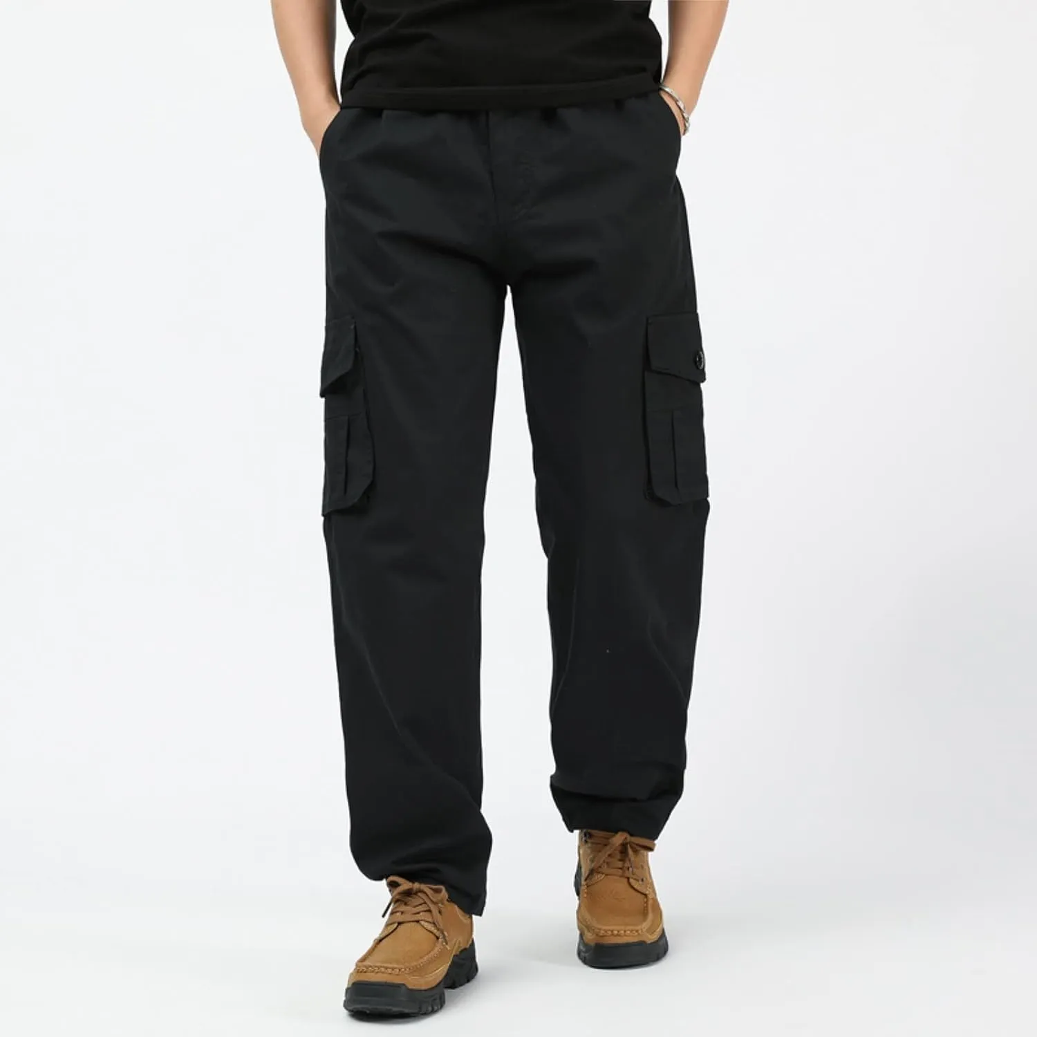 Adorlina Flex Cargo Pants for Men, Flexrover - Ultra Comfort Fit Multi Pocket Durable Trousers Hiking Cargo Pants