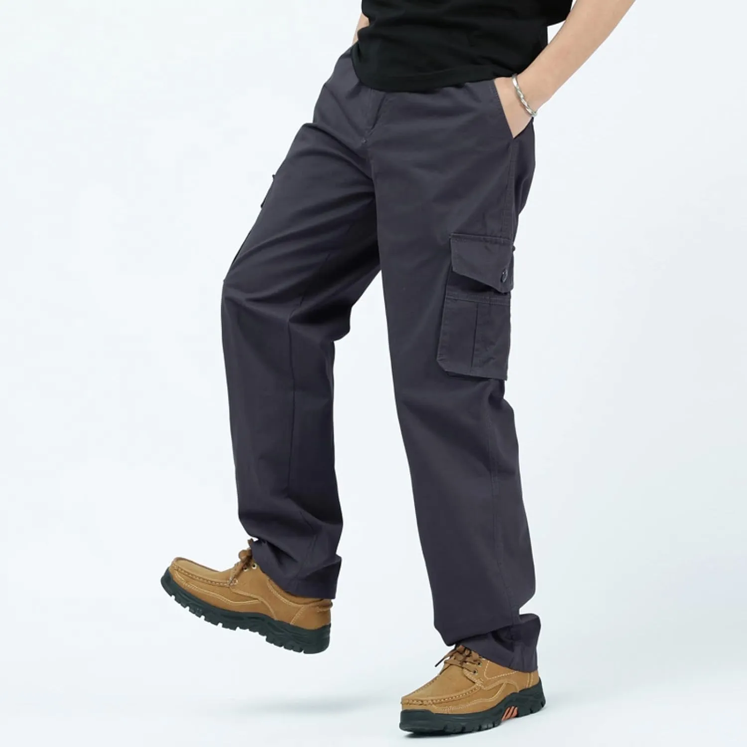 Adorlina Flex Cargo Pants for Men, Flexrover - Ultra Comfort Fit Multi Pocket Durable Trousers Hiking Cargo Pants