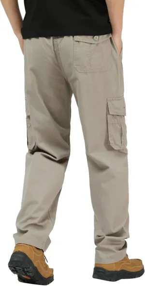 Adorlina Flex Cargo Pants for Men, Flexrover - Ultra Comfort Fit Multi Pocket Durable Trousers Hiking Cargo Pants