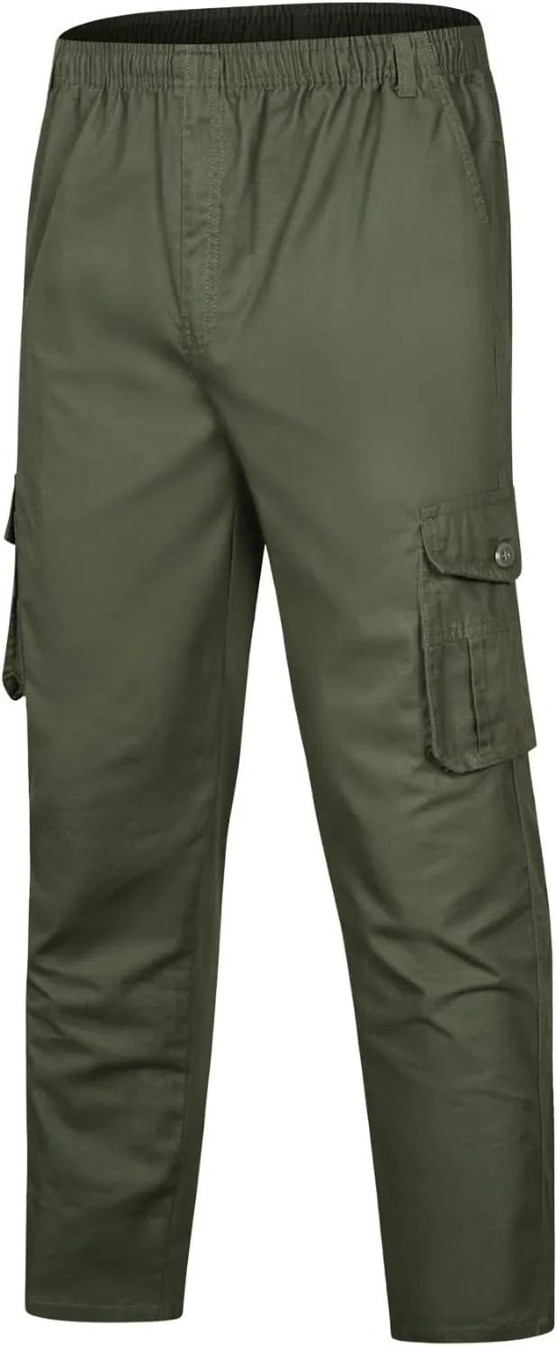 Adorlina Flex Cargo Pants for Men, Flexrover - Ultra Comfort Fit Multi Pocket Durable Trousers Hiking Cargo Pants