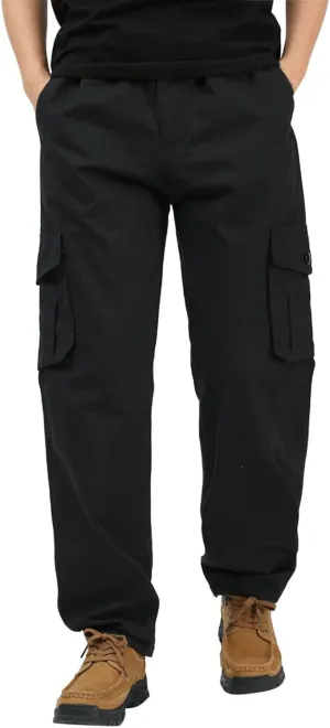Adorlina Flex Cargo Pants for Men, Flexrover - Ultra Comfort Fit Multi Pocket Durable Trousers Hiking Cargo Pants