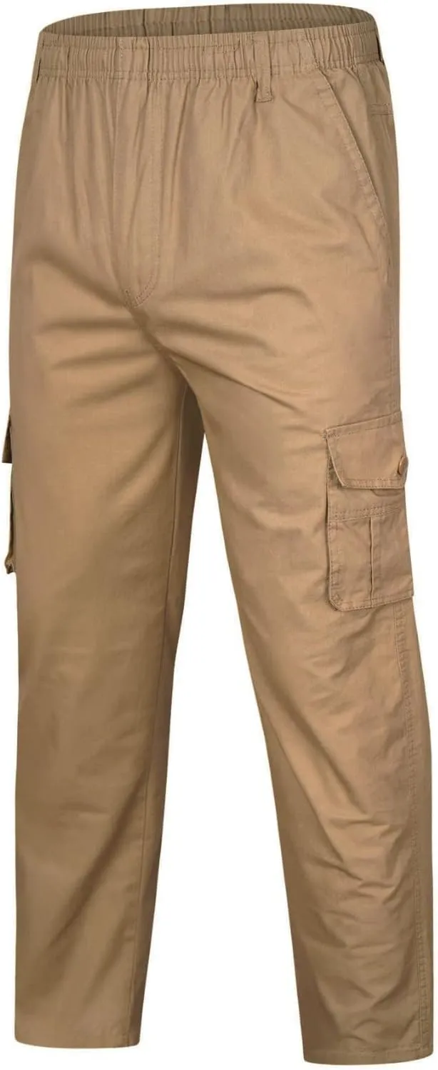 Adorlina Flex Cargo Pants for Men, Flexrover - Ultra Comfort Fit Multi Pocket Durable Trousers Hiking Cargo Pants