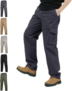 Adorlina Flex Cargo Pants for Men, FlexRover - Ultra Comfort Fit Multi-Pocket Durable Trousers