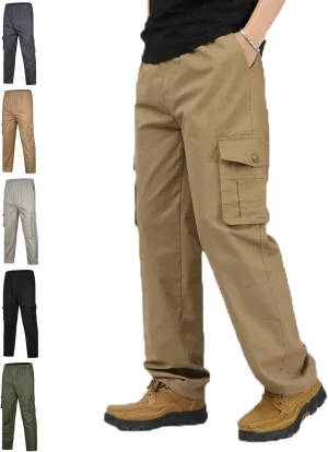 Adorlina Flex Cargo Pants for Men, FlexRover - Ultra Comfort Fit Multi-Pocket Durable Trousers