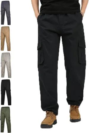 Adorlina Flex Cargo Pants for Men, FlexRover - Ultra Comfort Fit Multi-Pocket Durable Trousers