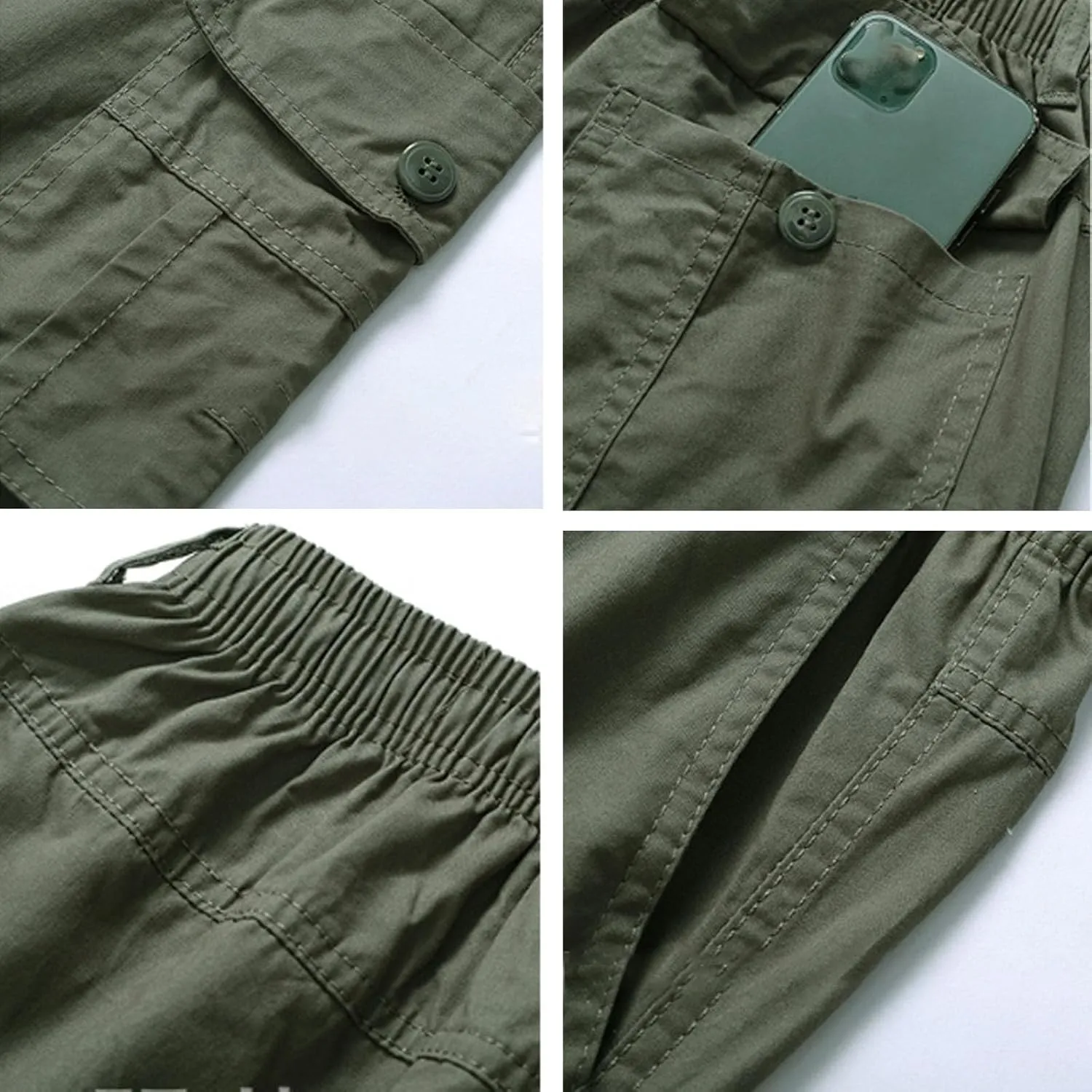 Adorlina Flex Cargo Pants for Men, FlexRover - Ultra Comfort Fit Multi-Pocket Durable Trousers