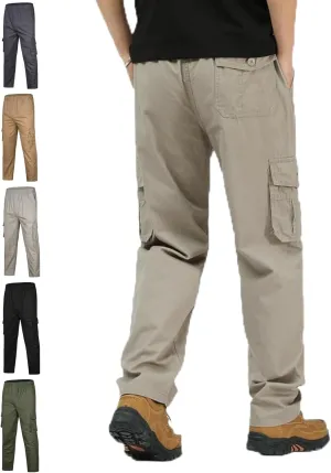 Adorlina Flex Cargo Pants for Men, FlexRover - Ultra Comfort Fit Multi-Pocket Durable Trousers