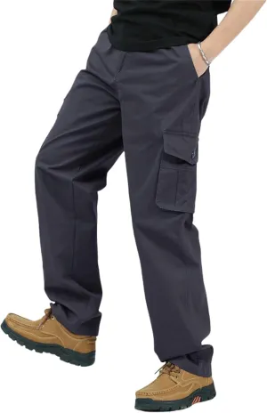 Adorlina Pants for Men, High Stretch Cargo Pants 2025 New Ultra Comfort Fit Multi-Pocket Durable Trousers