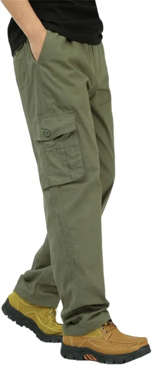 Adorlina Pants for Men, High Stretch Cargo Pants 2025 New Ultra Comfort Fit Multi-Pocket Durable Trousers