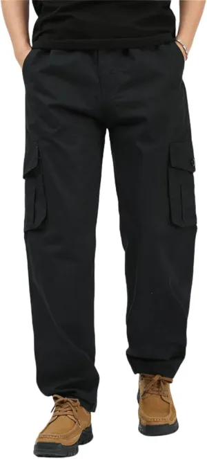 Adorlina Pants for Men, High Stretch Cargo Pants 2025 New Ultra Comfort Fit Multi-Pocket Durable Trousers