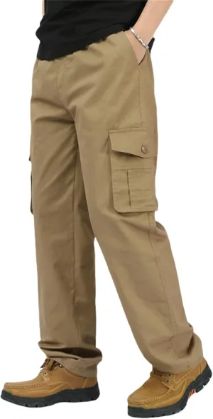 Adorlina Pants for Men, High Stretch Cargo Pants 2025 New Ultra Comfort Fit Multi-Pocket Durable Trousers