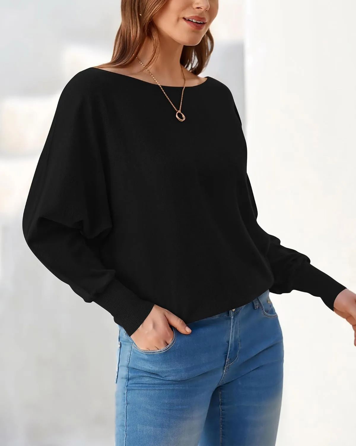 BTFBM Womens Trendy Off Shoulder Sweater 2024 Fall Long Sleeve Casual Loose Tunics Asymmetrical Pullover Going Out Tops