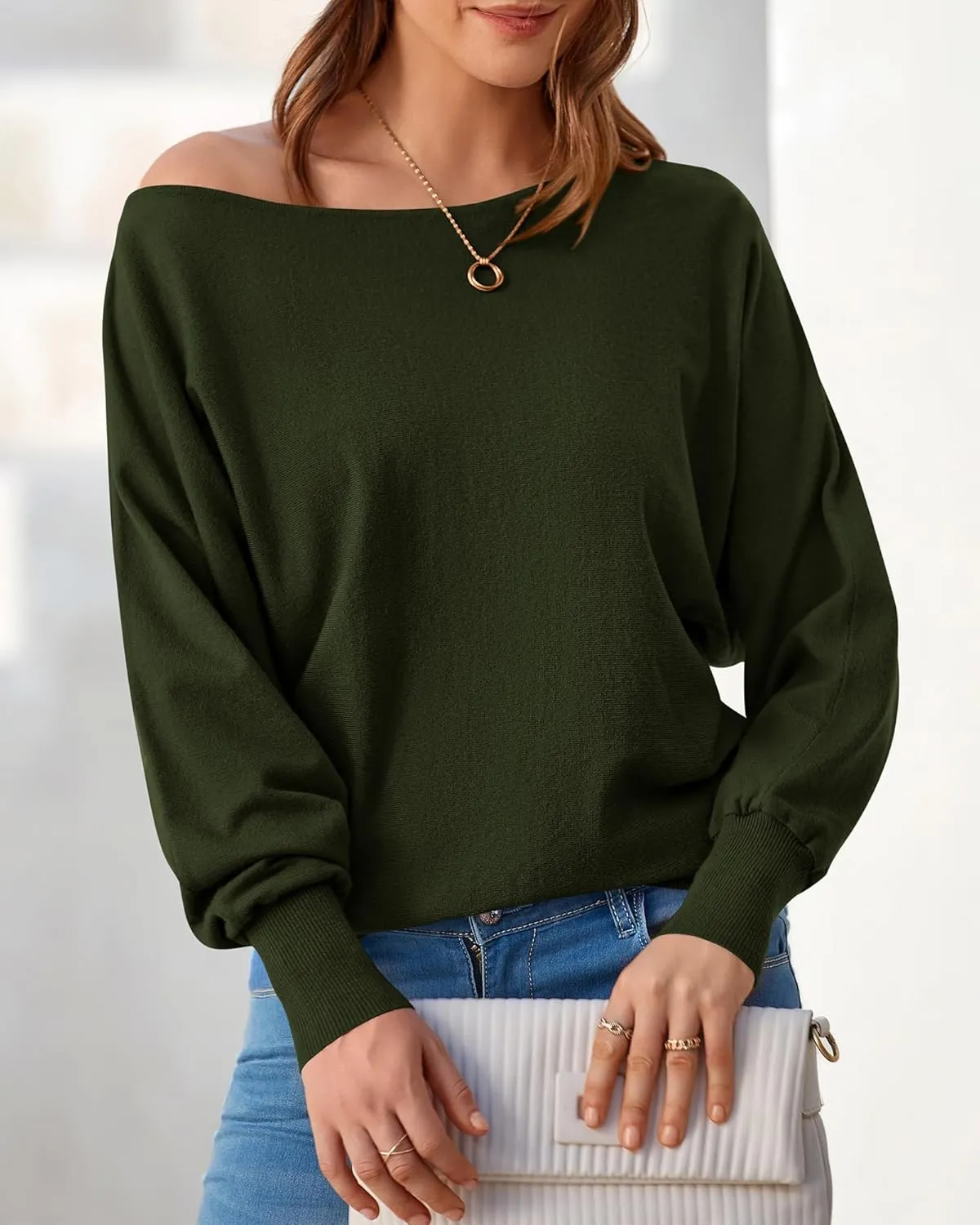BTFBM Womens Trendy Off Shoulder Sweater 2024 Fall Long Sleeve Casual Loose Tunics Asymmetrical Pullover Going Out Tops
