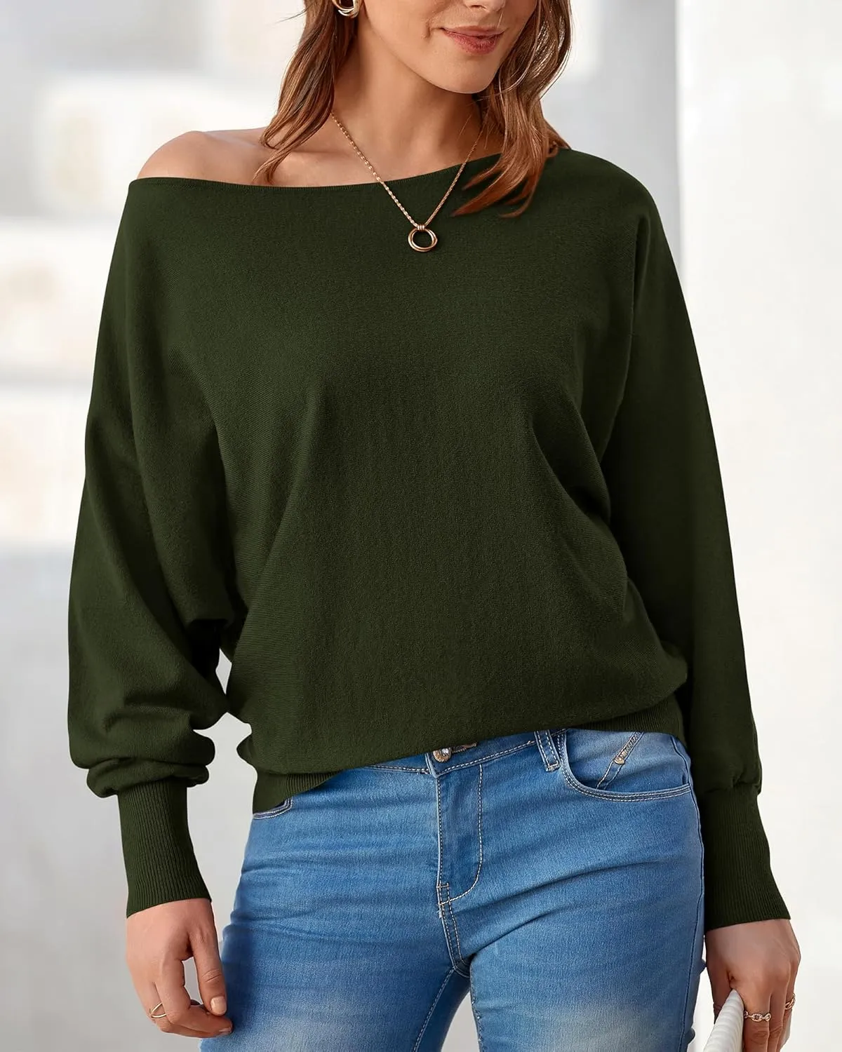BTFBM Womens Trendy Off Shoulder Sweater 2024 Fall Long Sleeve Casual Loose Tunics Asymmetrical Pullover Going Out Tops