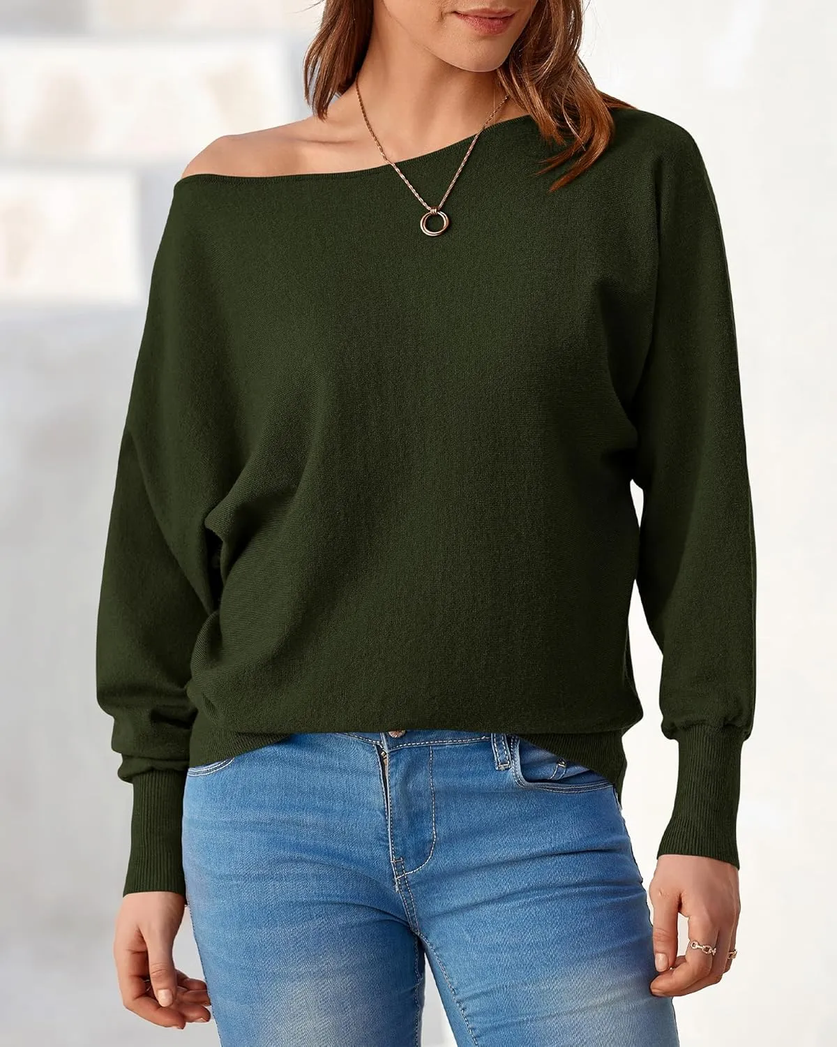 BTFBM Womens Trendy Off Shoulder Sweater 2024 Fall Long Sleeve Casual Loose Tunics Asymmetrical Pullover Going Out Tops