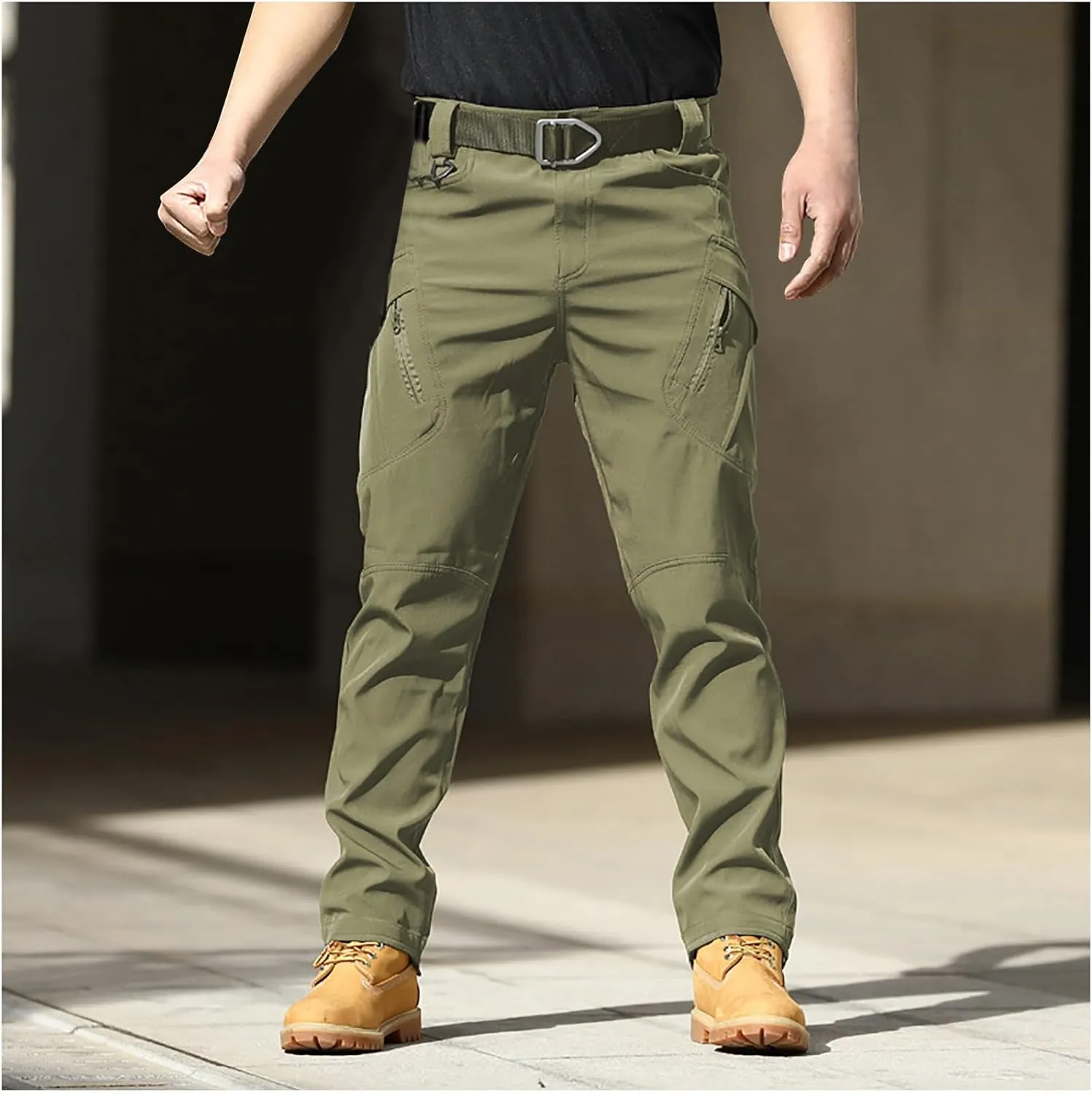 Cargo Pants for Men Baggy Ripstop Pants Outdoor Work Hiking Pants Match Mens Wild Cargo Pants with Multi Pockets