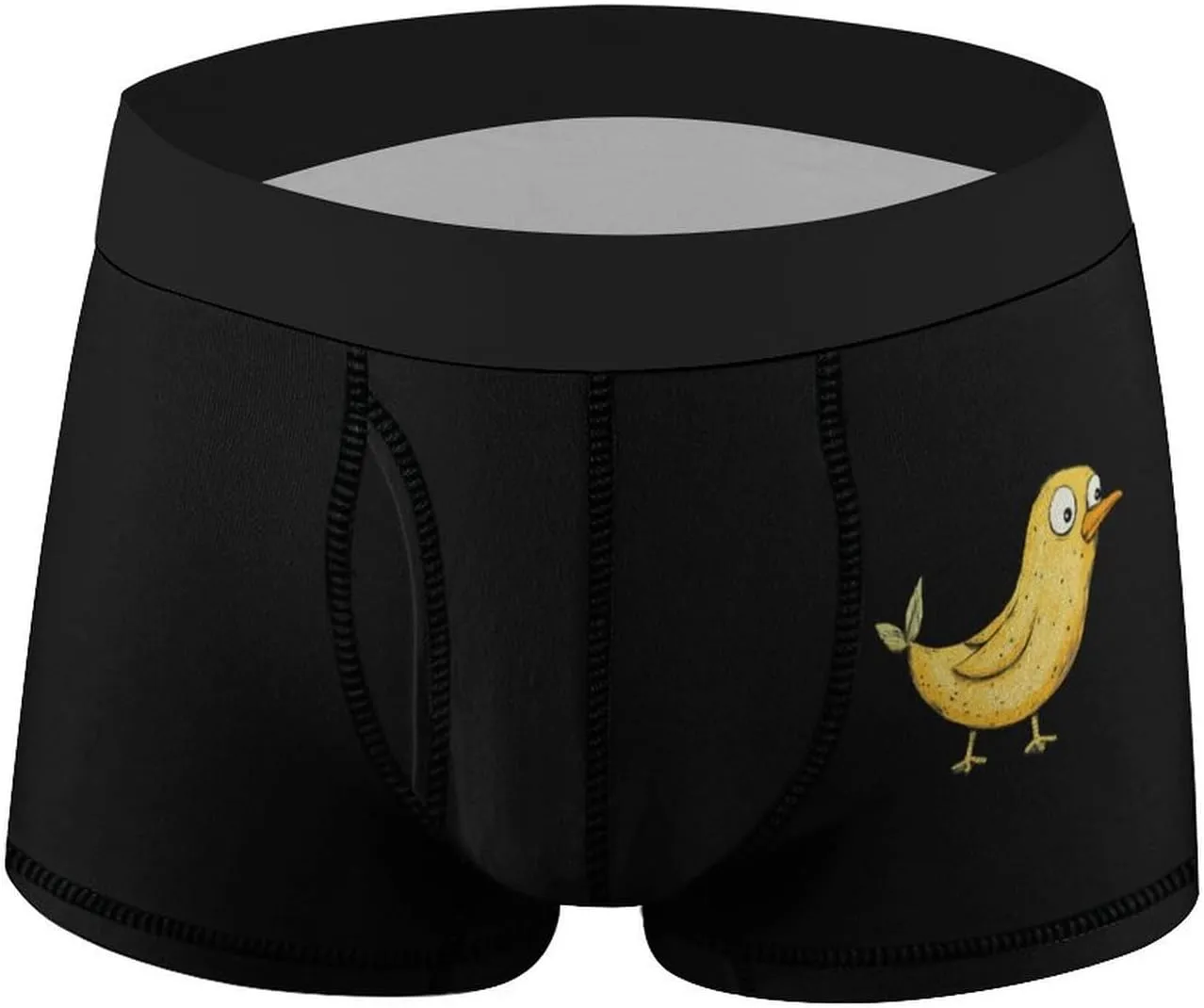 Cute Bird Banana Men's Tight Boxer Briefs Breathable Underwear Soft Stretch Trunks
