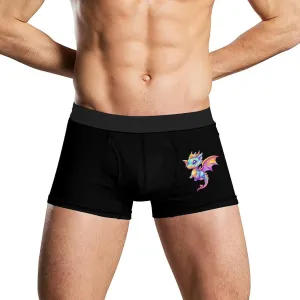 Cute Colorful Dragon Men's Tight Boxer Briefs Breathable Underwear Soft Stretch Trunks