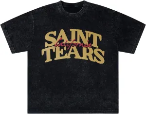 DONCARE “Saint” Cross Jesus Pilgrim Print Unisex T-Shirt Oversized Vintage Heavyweight Short Sleeves