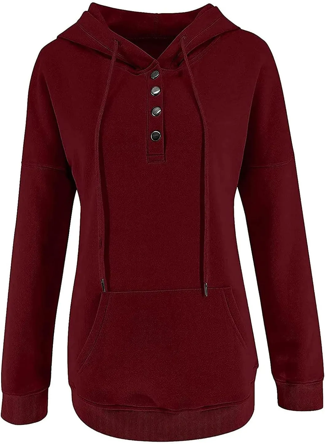 Dressy Casual Hoodies For Women Long Sleeve Pullover Tops Drawstring Hooded Sweatshirts Fall Fashion Outfits 2024
