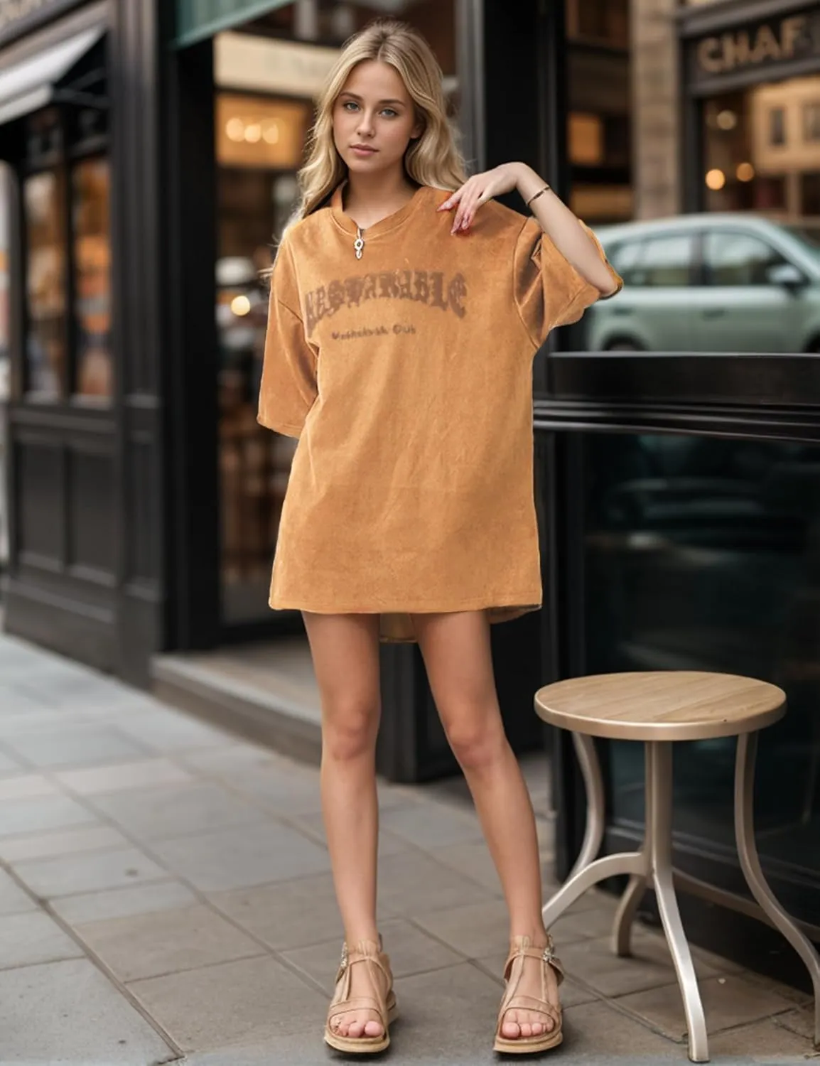 EMMIOL Women's T Shirts Graphic Print Short Sleeves Unisex Loose Solid Streetwear Tee Crew Neck Cotton Tops