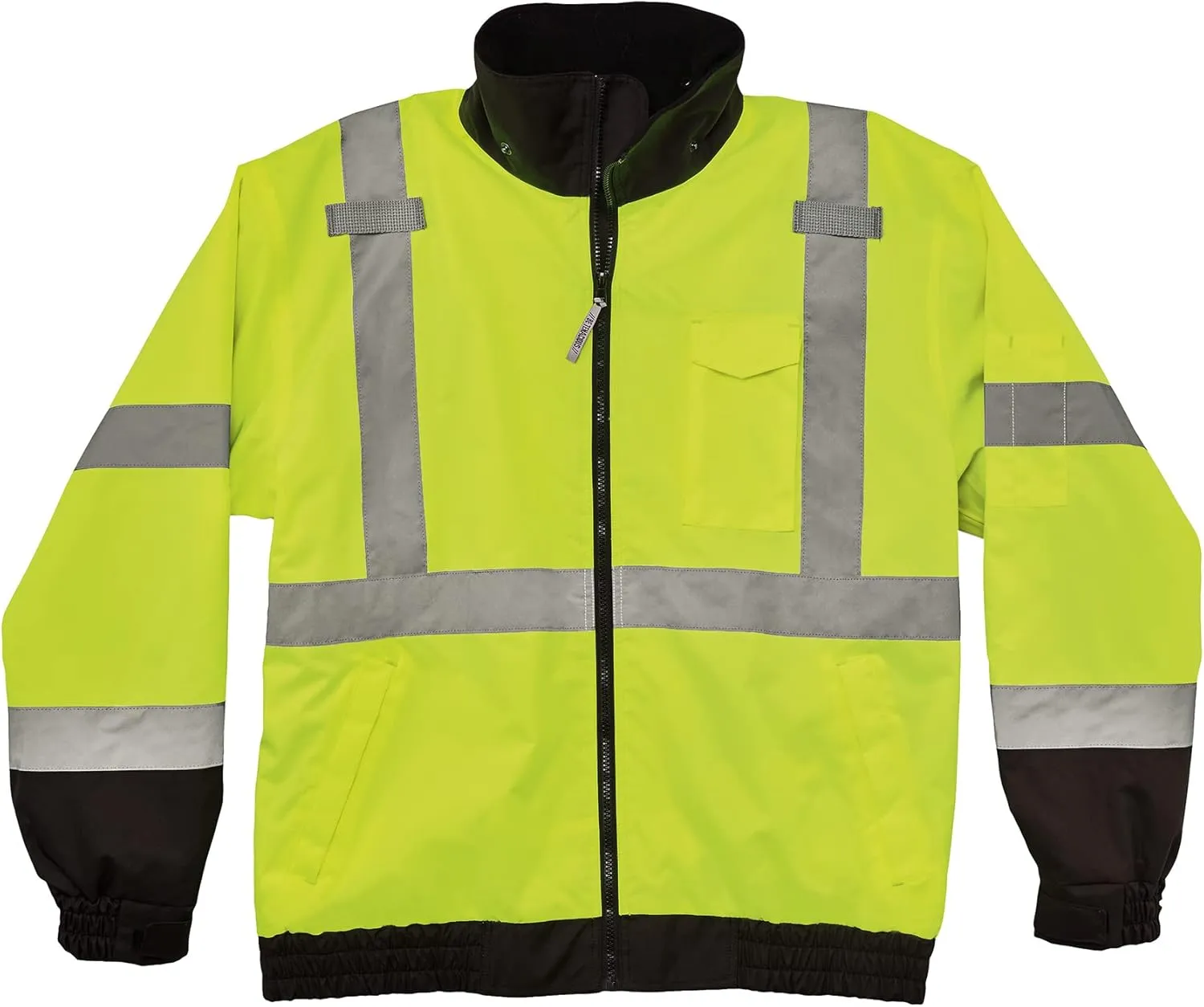 Ergodyne Unisex-Adult 3-in-1 Hi-Vis Winter Bomber Jacket, Lime, Large US