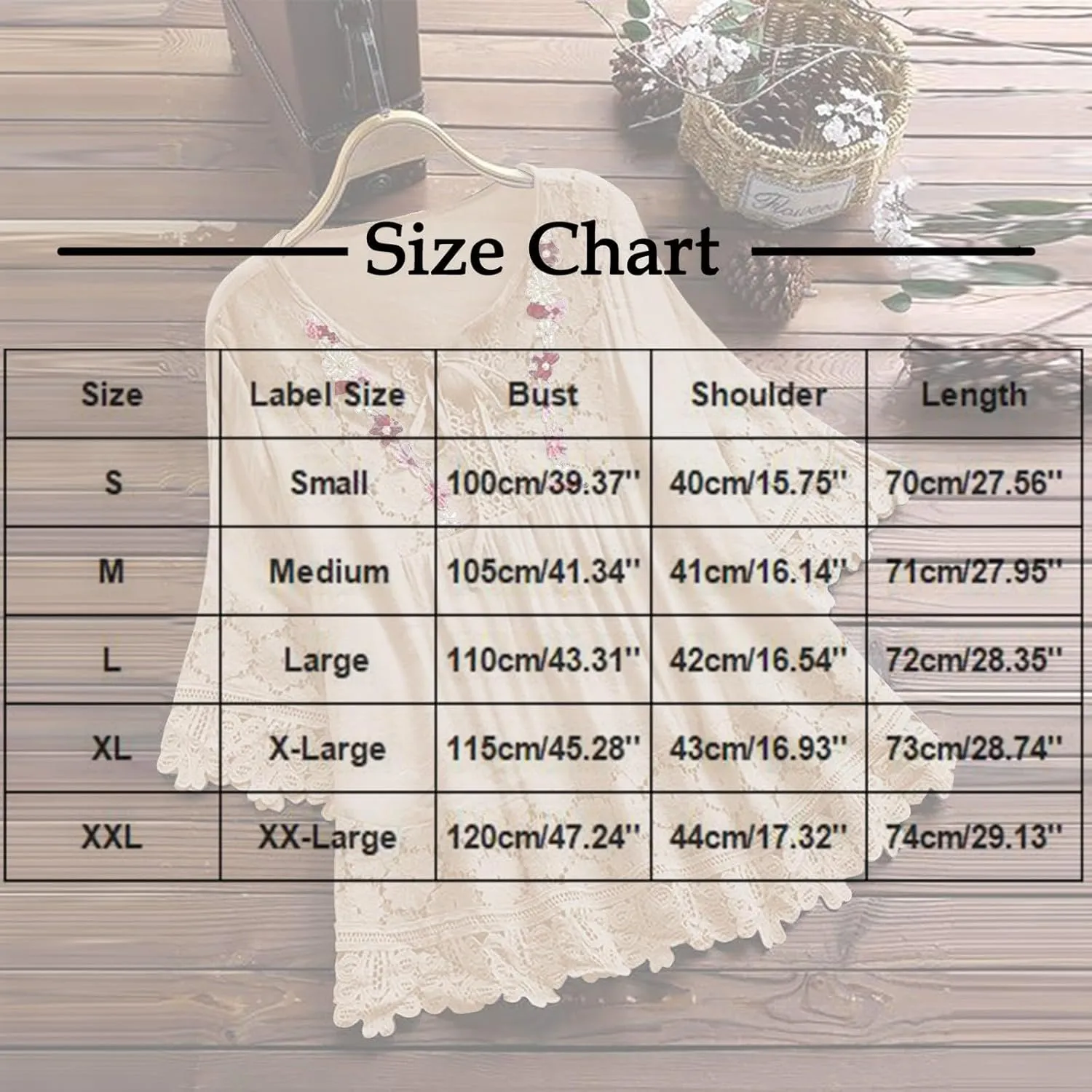 Finelylove Womens Cotton Linen Embroidered Tops Loose Fit 3/4 Sleeve Boho Peasant Blouse Lace Shirts Summer Clothes 2025