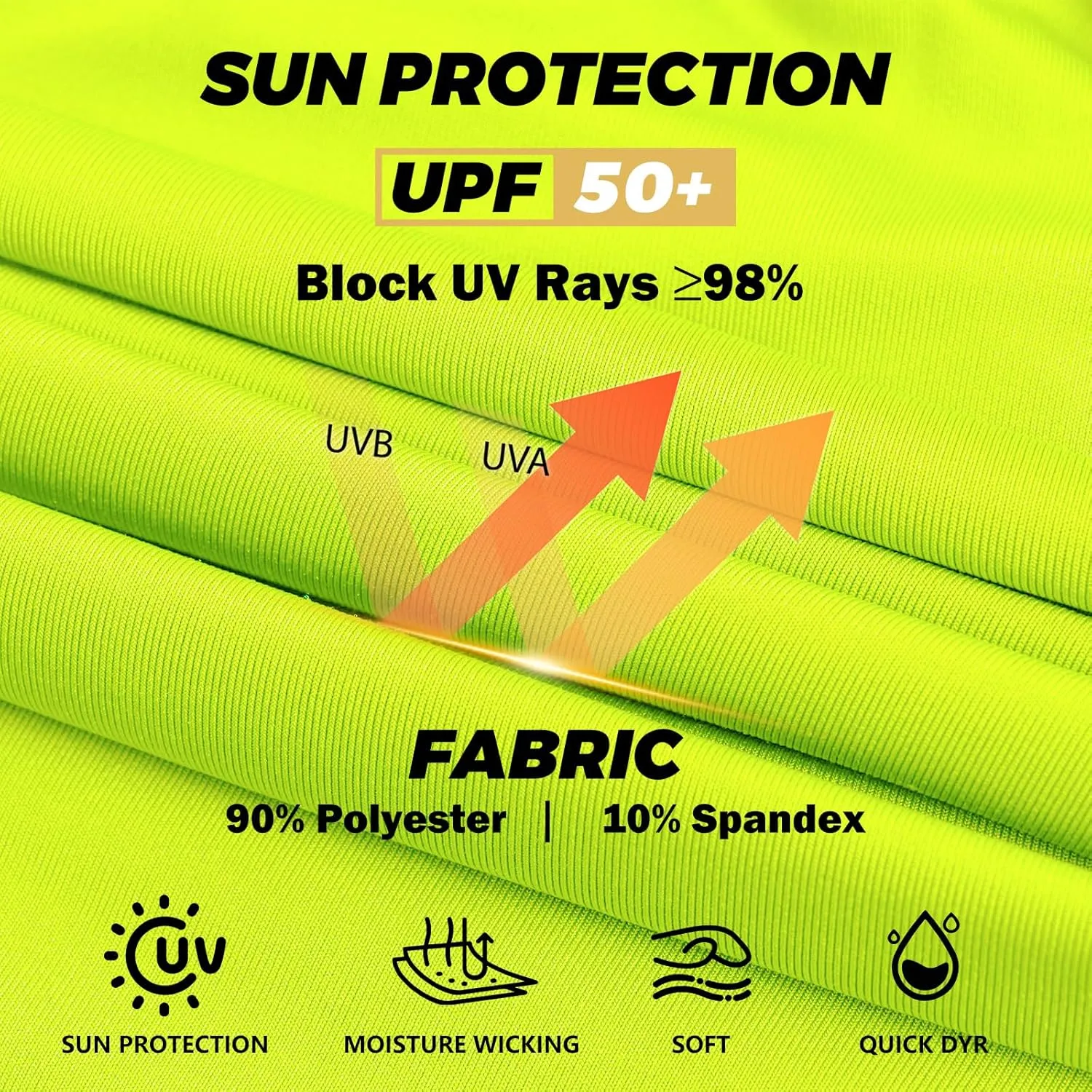 FONIRRA 3 Pack Construction Work Shirts for Men High Visibility Safety Long Sleeve T Shirt Sun Protection Hoodie UPF 50 