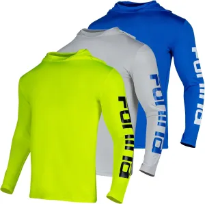 FONIRRA 3 Pack Construction Work Shirts for Men High Visibility Safety Long Sleeve T Shirt Sun Protection Hoodie UPF 50 