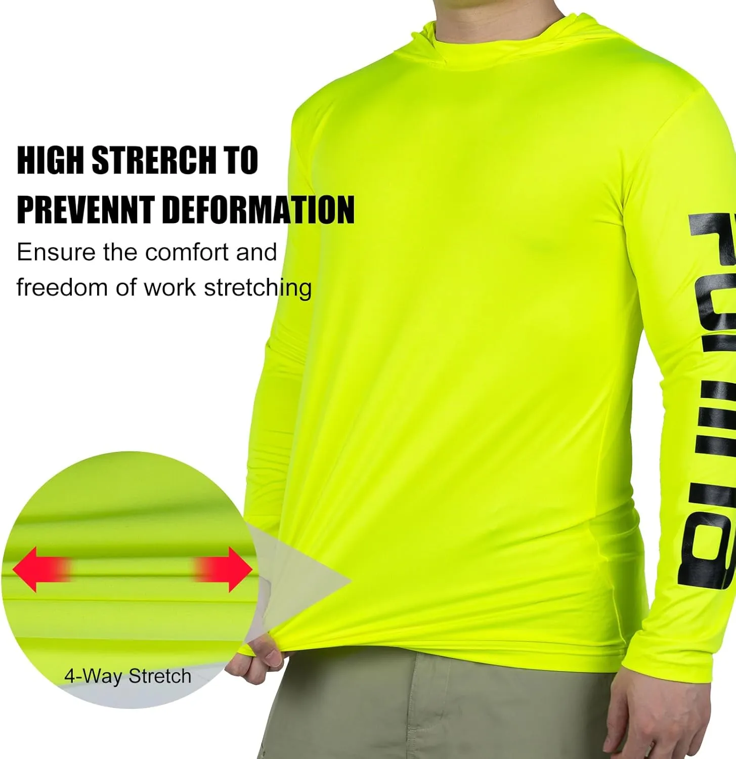 FONIRRA 3 Pack Construction Work Shirts for Men High Visibility Safety Long Sleeve T Shirt Sun Protection Hoodie UPF 50 