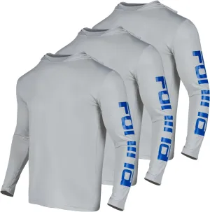 FONIRRA 3 Pack Construction Work Shirts for Men High Visibility Safety Long Sleeve T Shirt Sun Protection Hoodie UPF 50 