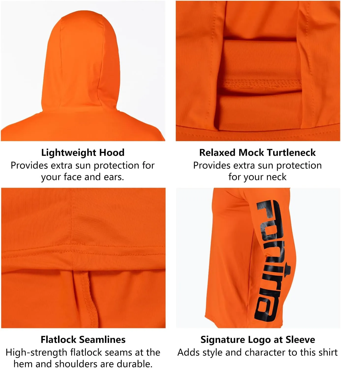 FONIRRA 3 Pack Construction Work Shirts for Men High Visibility Safety Long Sleeve T Shirt Sun Protection Hoodie UPF 50 