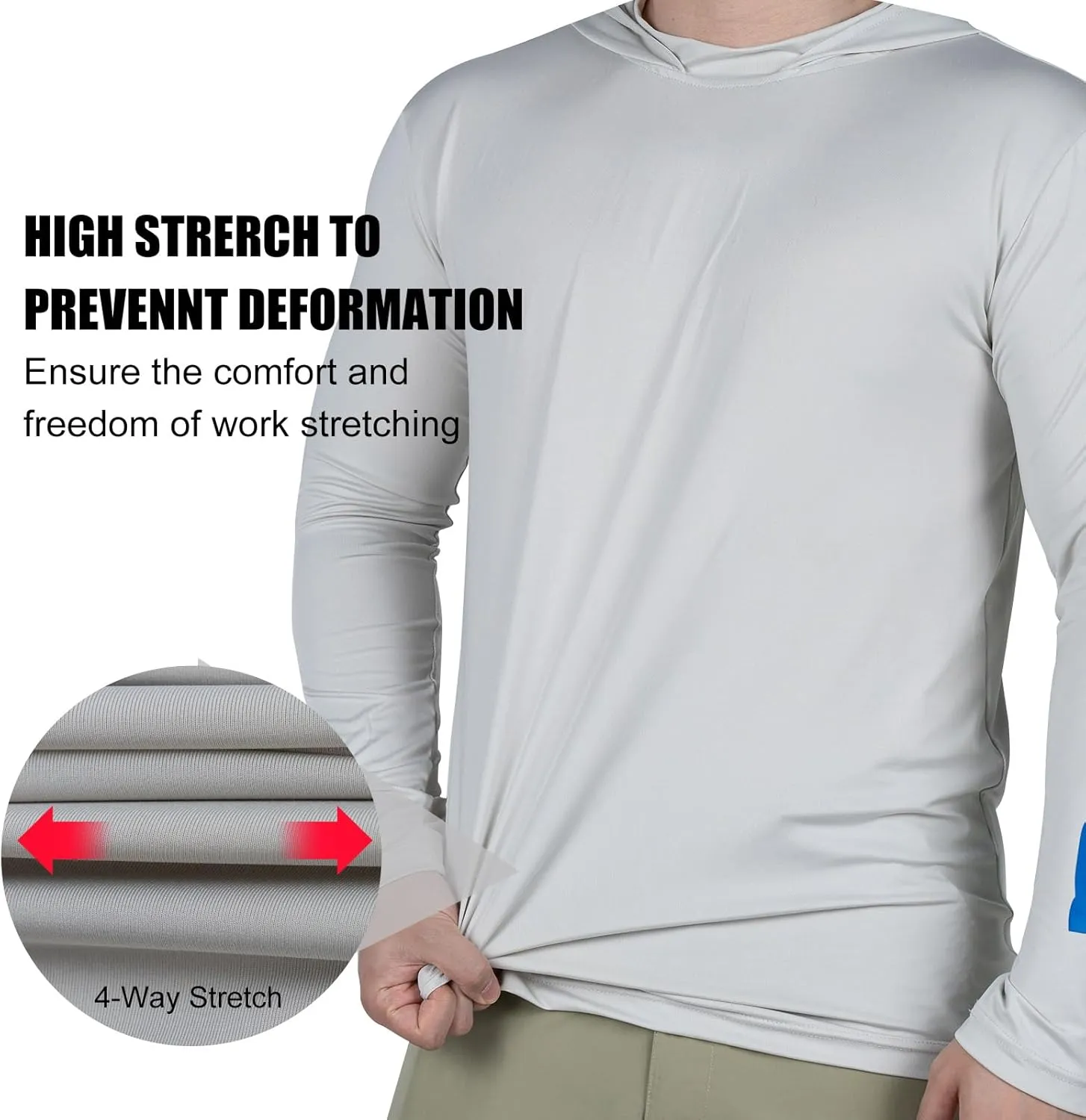 FONIRRA 3 Pack Construction Work Shirts for Men High Visibility Safety Long Sleeve T Shirt Sun Protection Hoodie UPF 50 