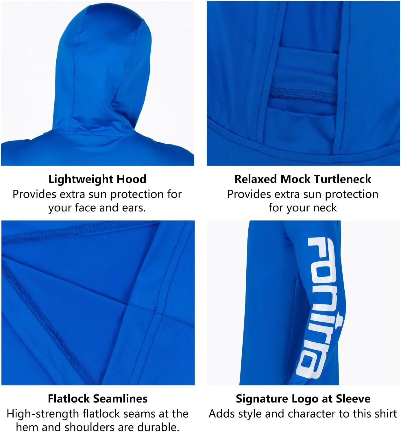 FONIRRA 3 Pack Construction Work Shirts for Men High Visibility Safety Long Sleeve T Shirt Sun Protection Hoodie UPF 50 
