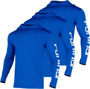 FONIRRA 3 Pack Construction Work Shirts for Men High Visibility Safety Long Sleeve T Shirt Sun Protection Hoodie UPF 50 