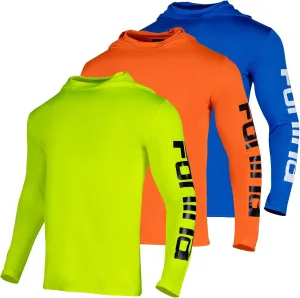 FONIRRA 3 Pack Construction Work Shirts for Men High Visibility Safety Long Sleeve T Shirt Sun Protection Hoodie UPF 50 
