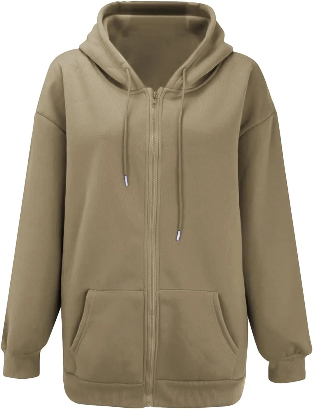 GIERIDUC Zip Up Hoodie Women 2024 Trendy Long Sleeve Sweatshirts Jacket Casual Athletic Hooded Track Jacket with Pockets
