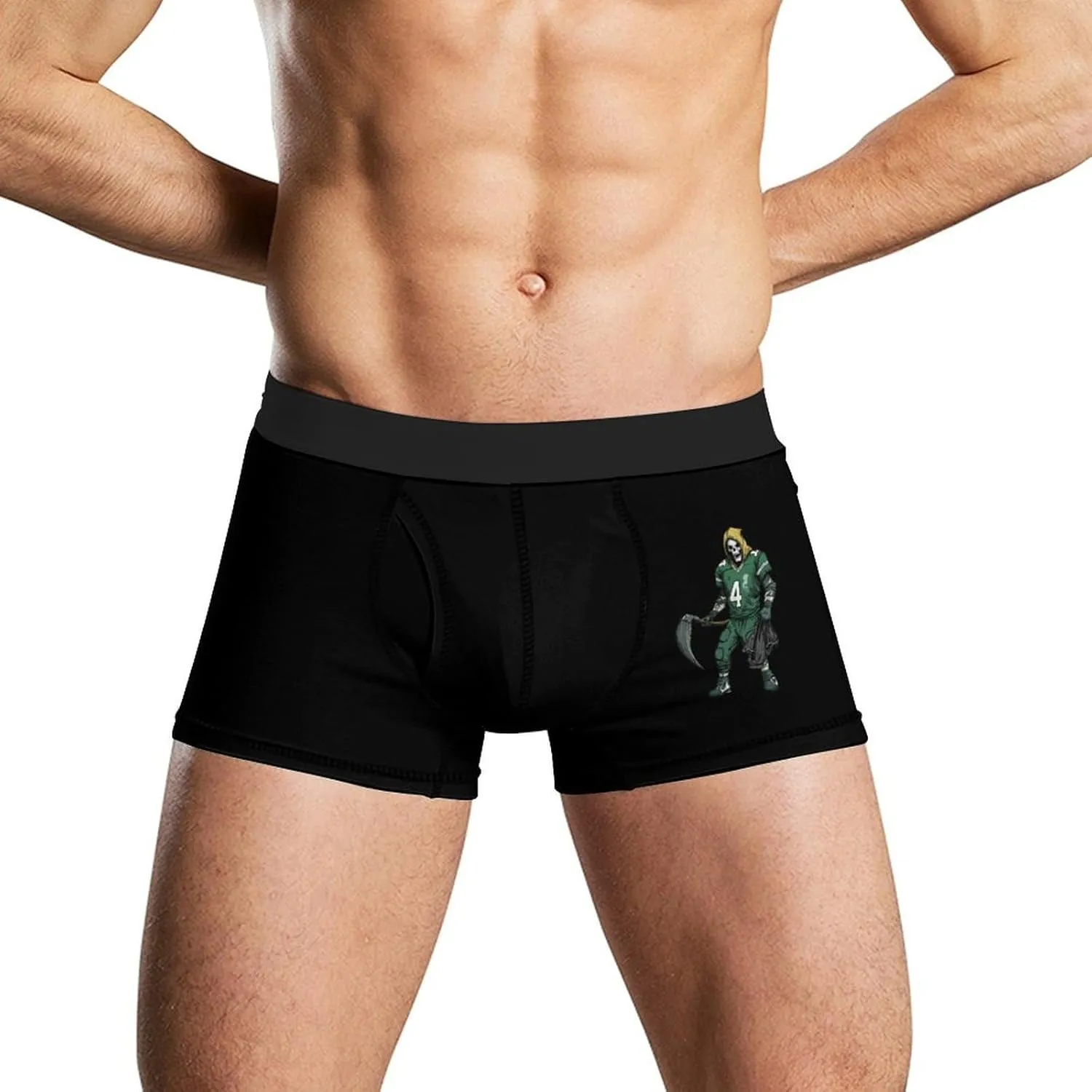 Grim Reaper Football Men's Tight Boxer Briefs Breathable Underwear Soft Stretch Trunks