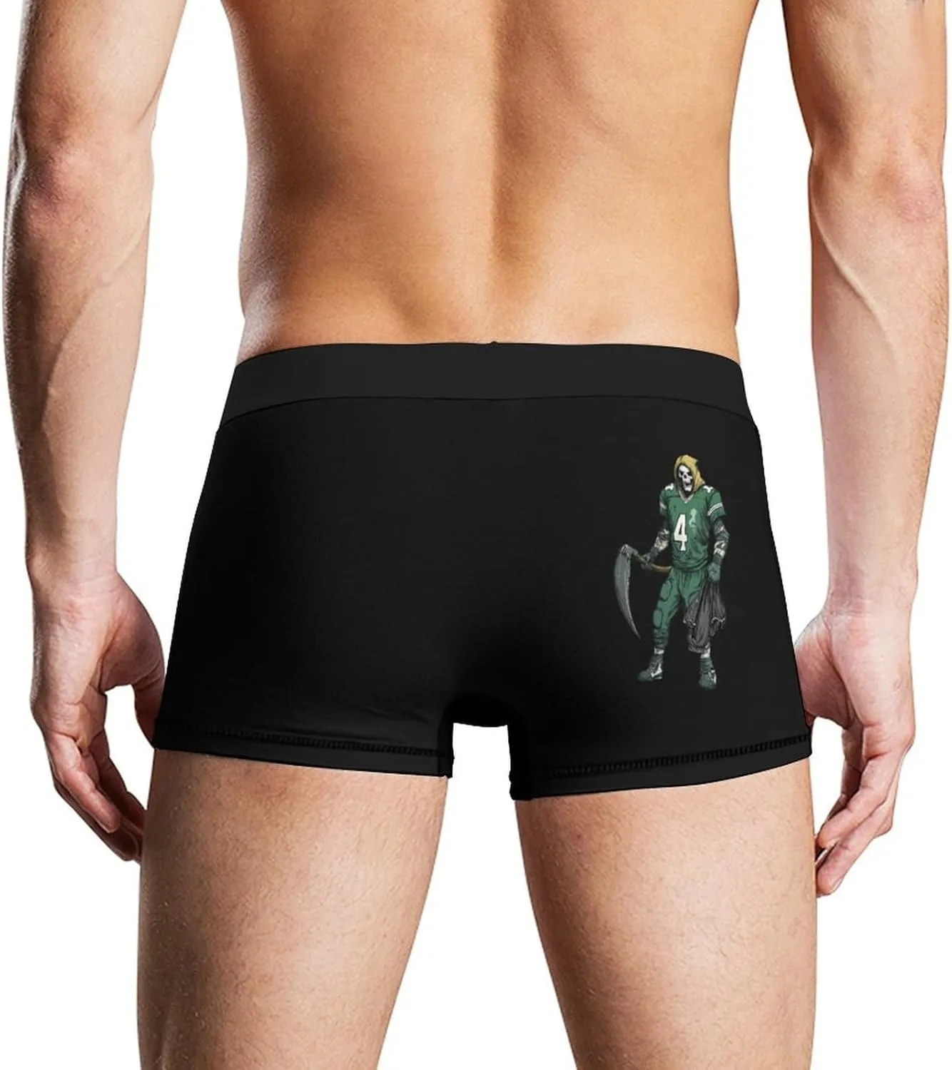 Grim Reaper Football Men's Tight Boxer Briefs Breathable Underwear Soft Stretch Trunks