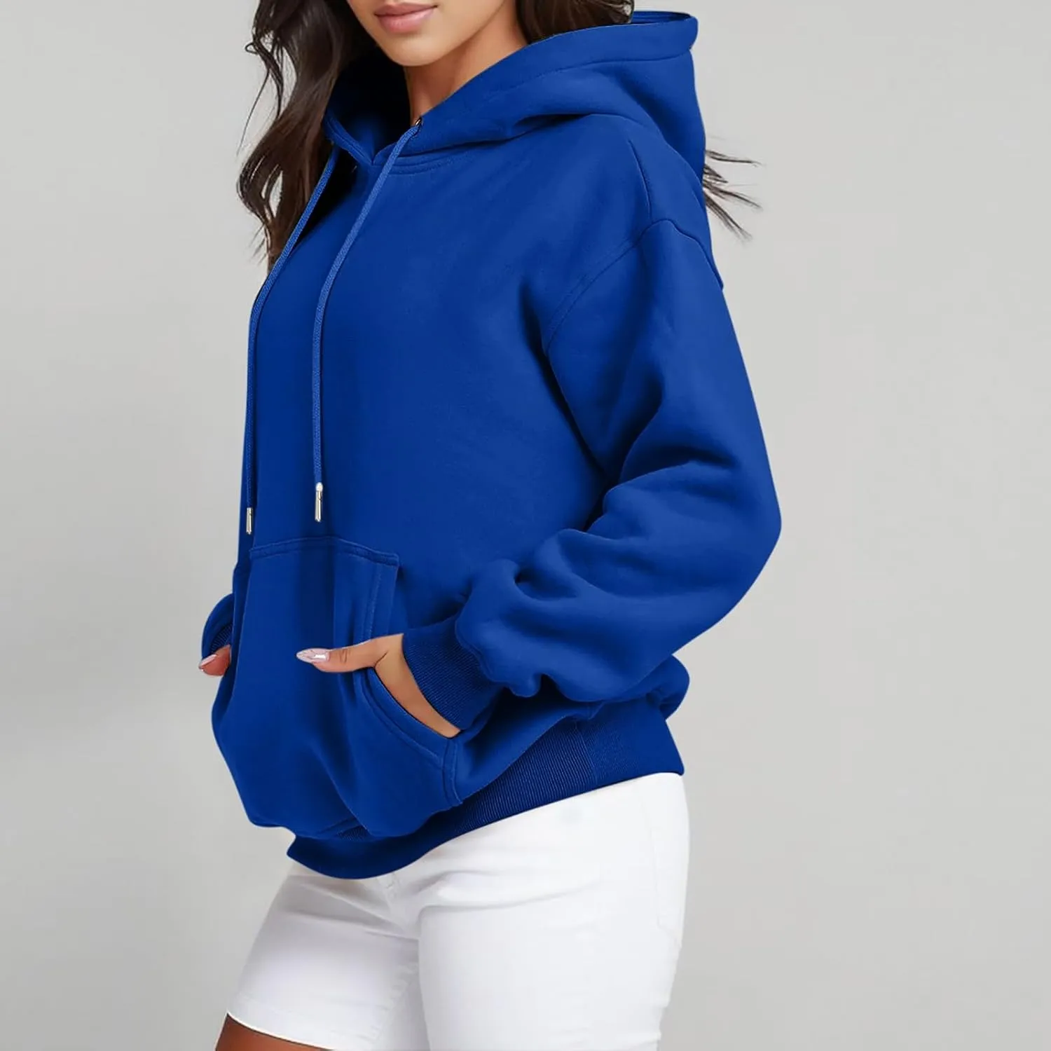 Hasta Women's String Hoodies with Pockets Oversized Lounge Fall Sweatshirt Loose Pullover Tunics Sweater Tops Trendy 2023