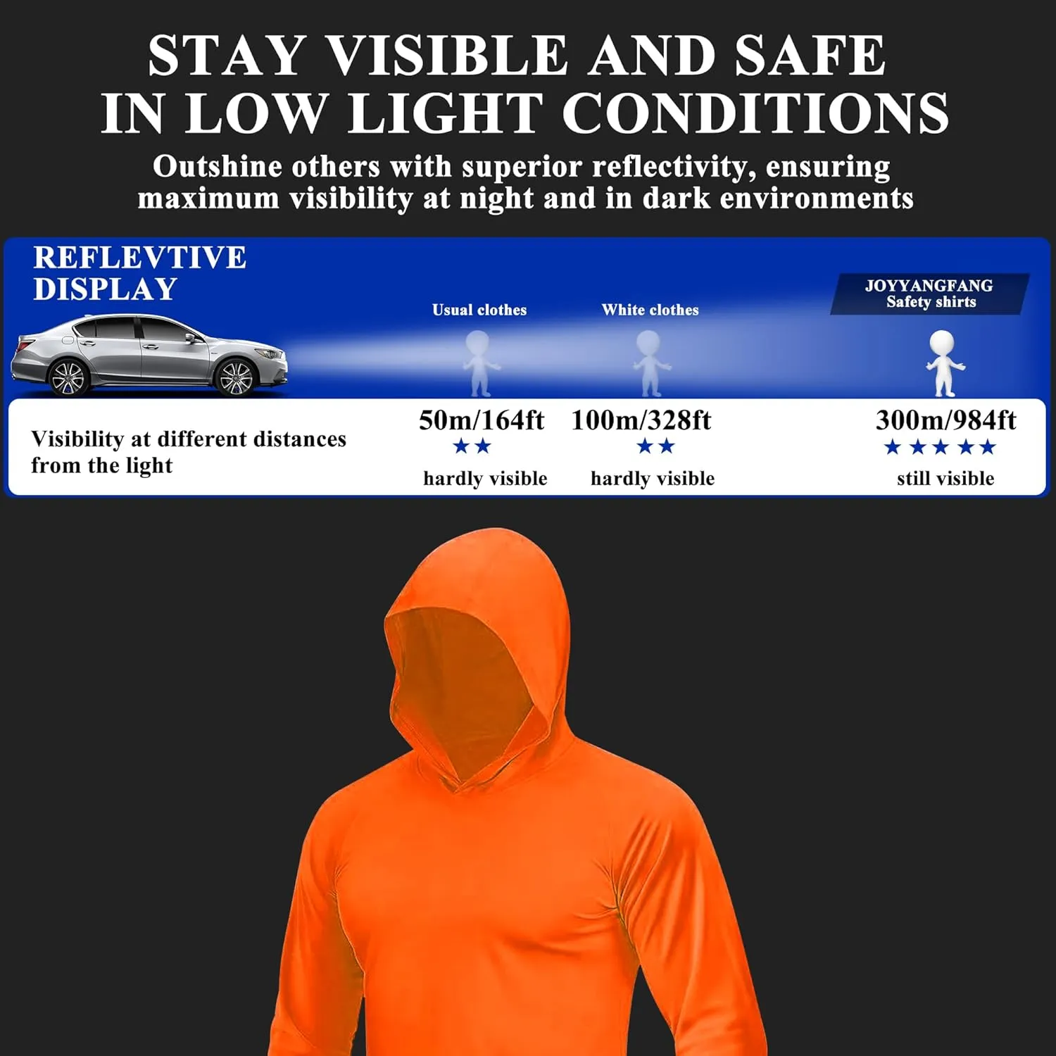 Hi Vis T Shirt Safety Lime Long Sleeve High Visibility with Hood Camisas De Trabajo para Hombre Construccion Yellow