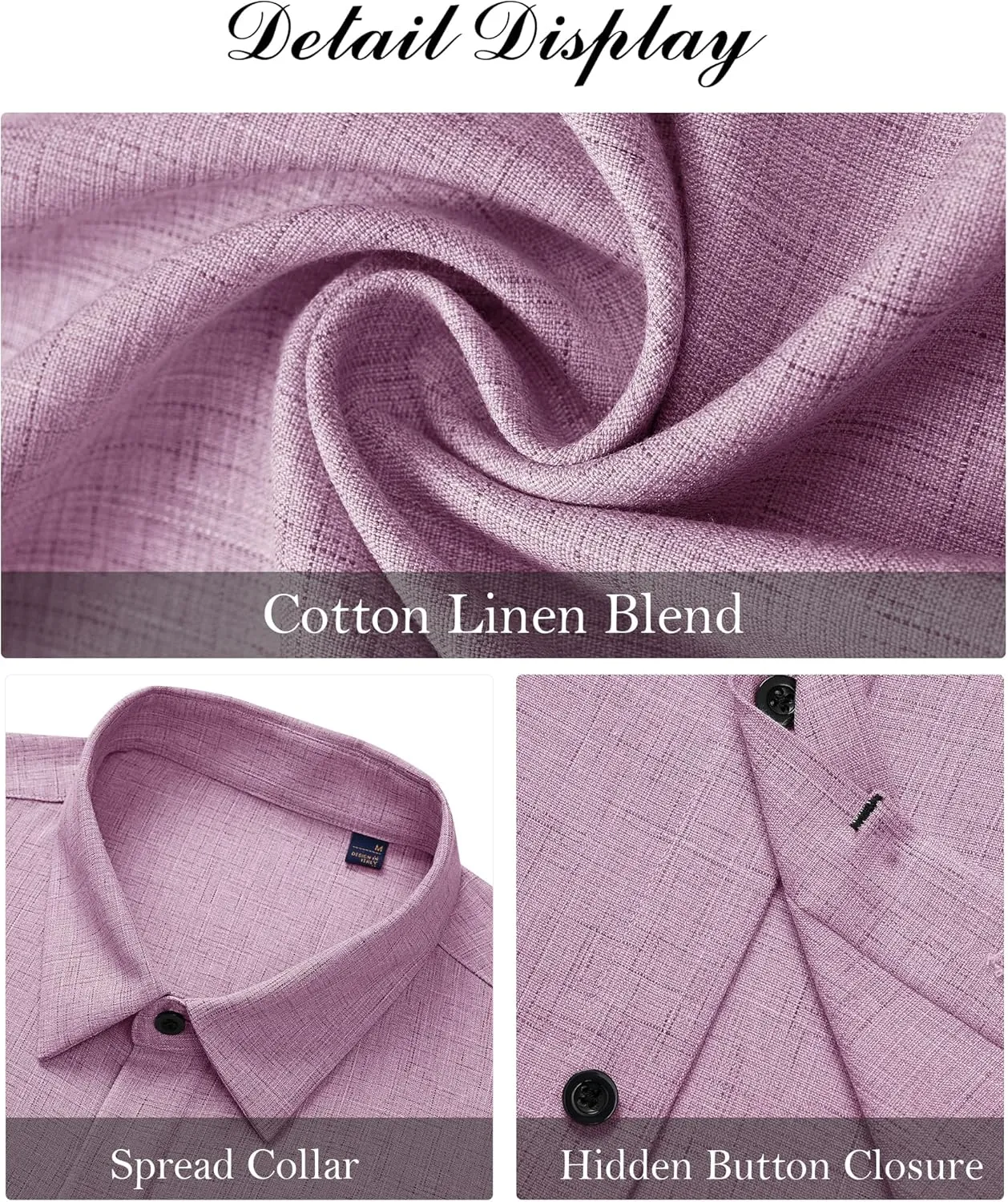 J.VER Men's Linen Shirts Casual Short Sleeve Button Down Shirt Beach Summer Vacation Holiday Wedding Cotton Tops