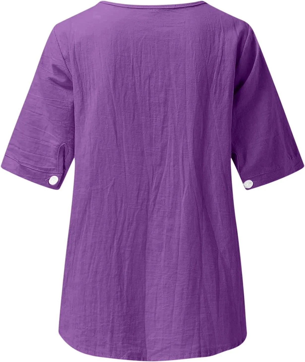 maisdgop Embroidered Tops for Women Casual V-Neck Cotton Linen Shirt Trendy Summer Short Sleeve T-Shirt Pretty Solid Blouse