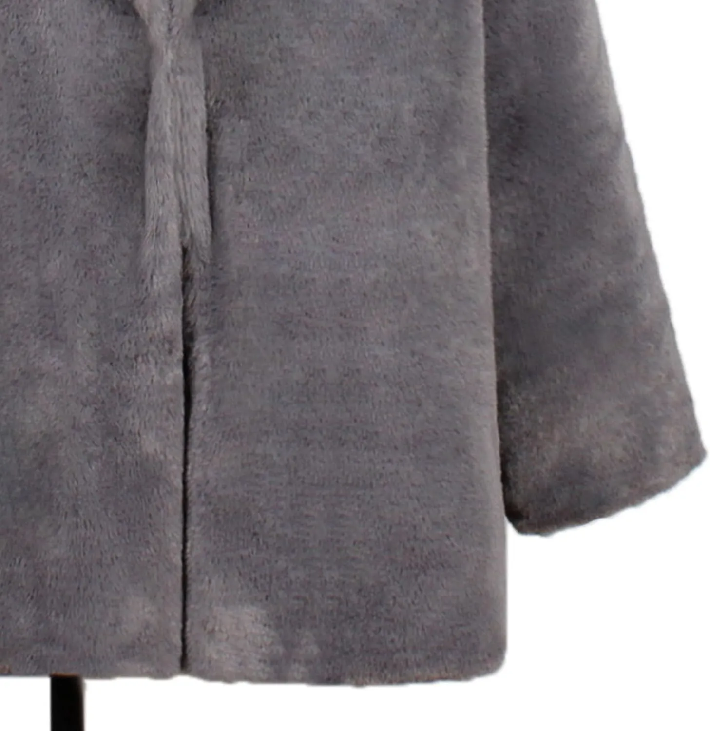 Maiyifu-GJ Women's Winter Coat Overcoat Fleece Lapel Open Front Long Cardigan Jackets Faux Fur Trench Coat Outerwear